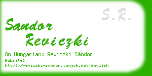 sandor reviczki business card